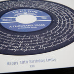 Load image into Gallery viewer, Personalized Lyrics Vinyl Print