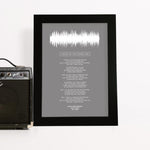 Load image into Gallery viewer, Personalized Lyrics & Sound Wave Art