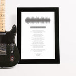 Load image into Gallery viewer, Personalized Lyrics & Sound Wave Art